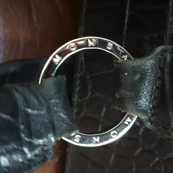 EUC Monsac Black Croc-Embossed Baguette Bag - 100% leather - Picture 7 of 12